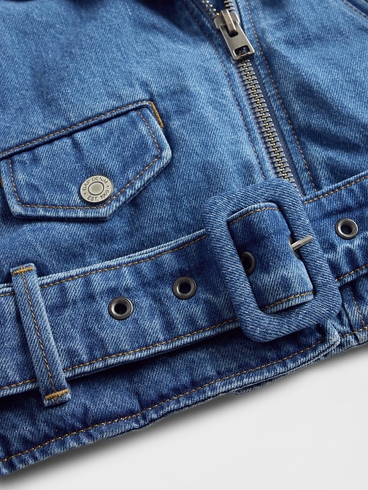 Image number 6 showing, GapStudio Cropped Denim Moto Jacket