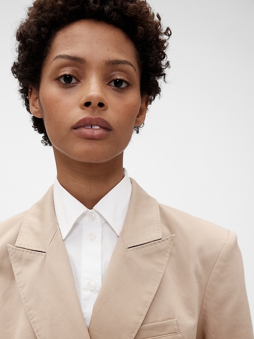 Image number 6 showing, GapStudio Twill Double-Breasted Tailored Blazer