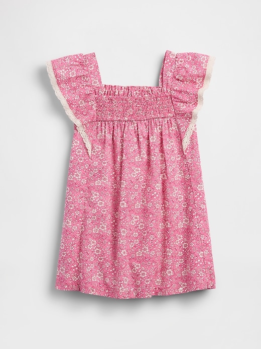 Image number 3 showing, Baby & Toddler Poplin Flutter-Sleeve Dress