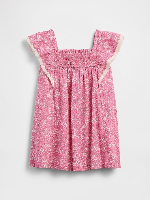 Image number 2 showing, Baby & Toddler Poplin Flutter-Sleeve Dress