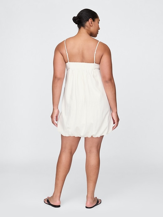 Image number 6 showing, Linen-Blend Mini Bubble Dress