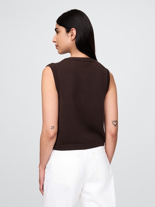 Image number 3 showing, Cropped Cardigan Sweater Vest