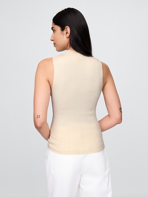 Image number 3 showing, Mockneck Rib Tank Top