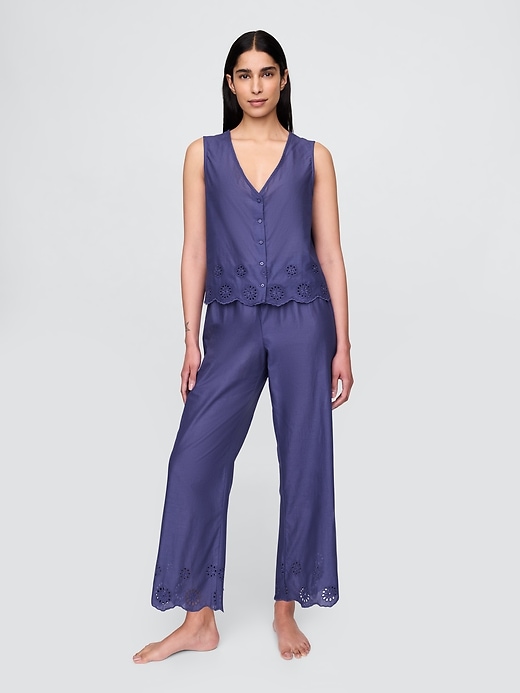 Image number 2 showing, Eyelet Hem PJ Top