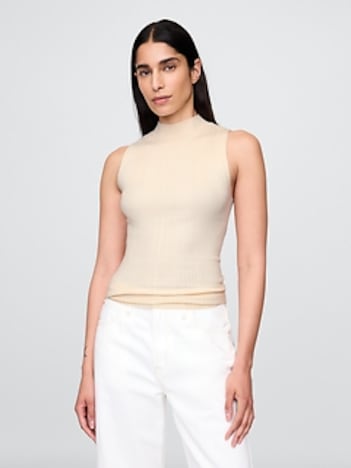 Mockneck Rib Tank Top