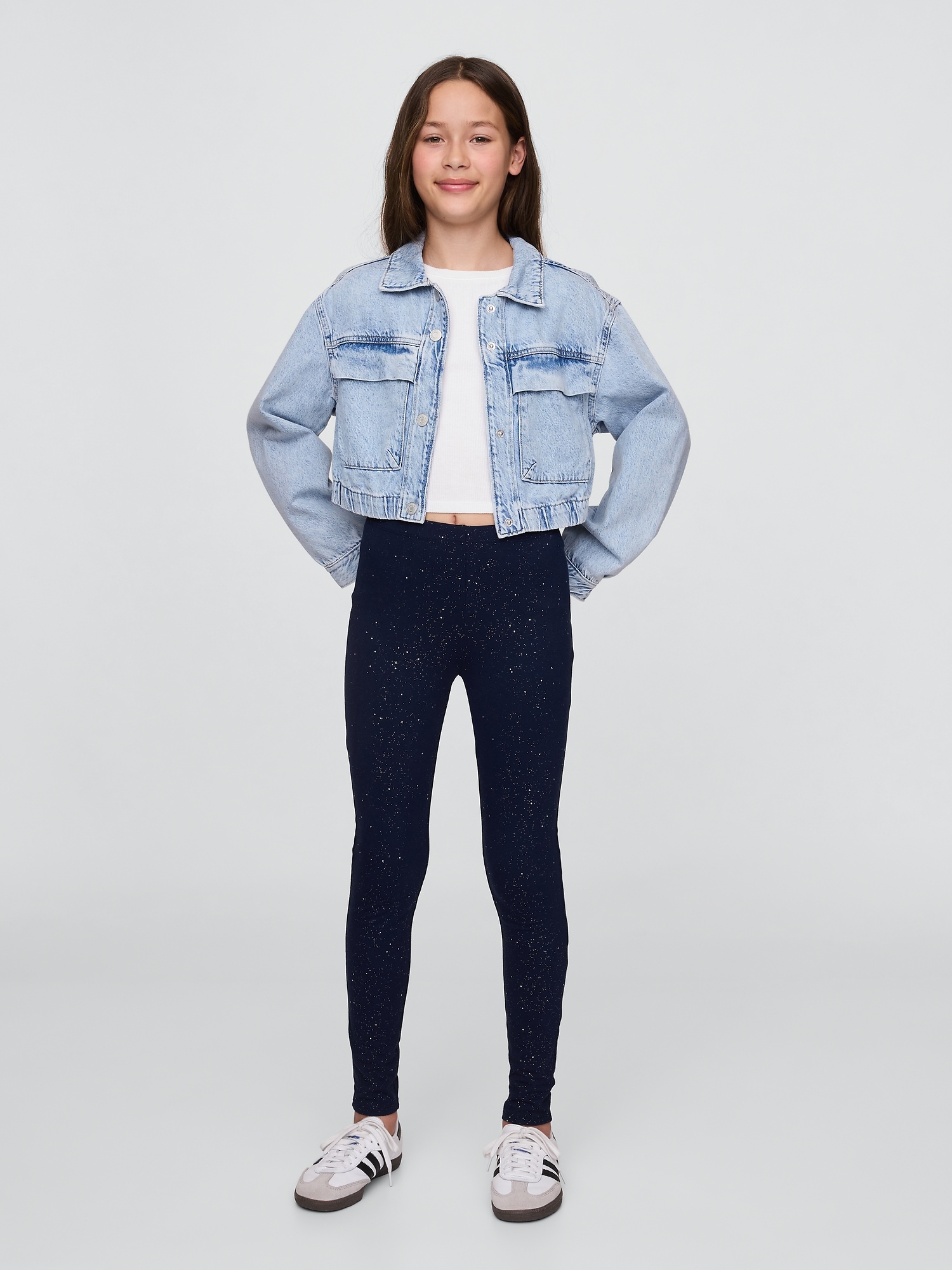 Kids Sparkle Leggings - Blue