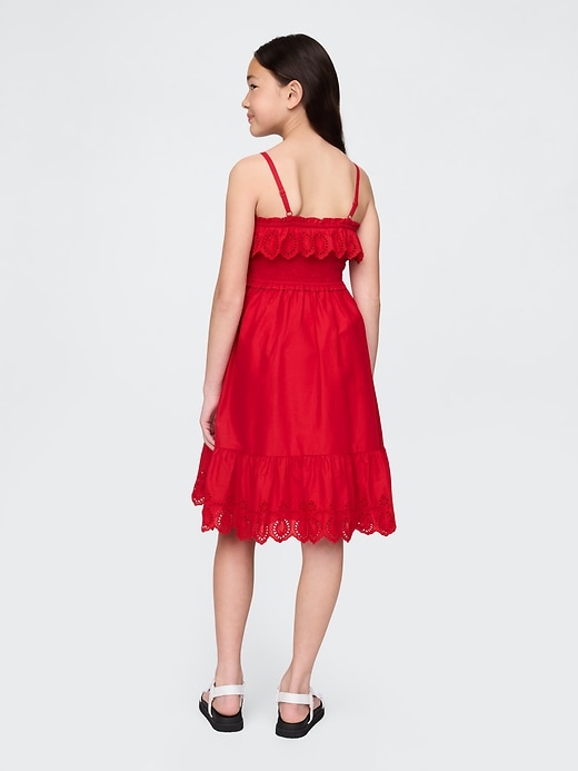 Image number 3 showing, Kids Smocked Ruffle Midi Dress
