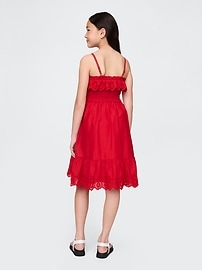 Kids Smocked Ruffle Midi Dress