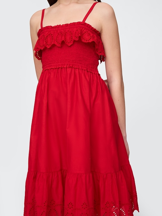 Image number 4 showing, Kids Smocked Ruffle Midi Dress