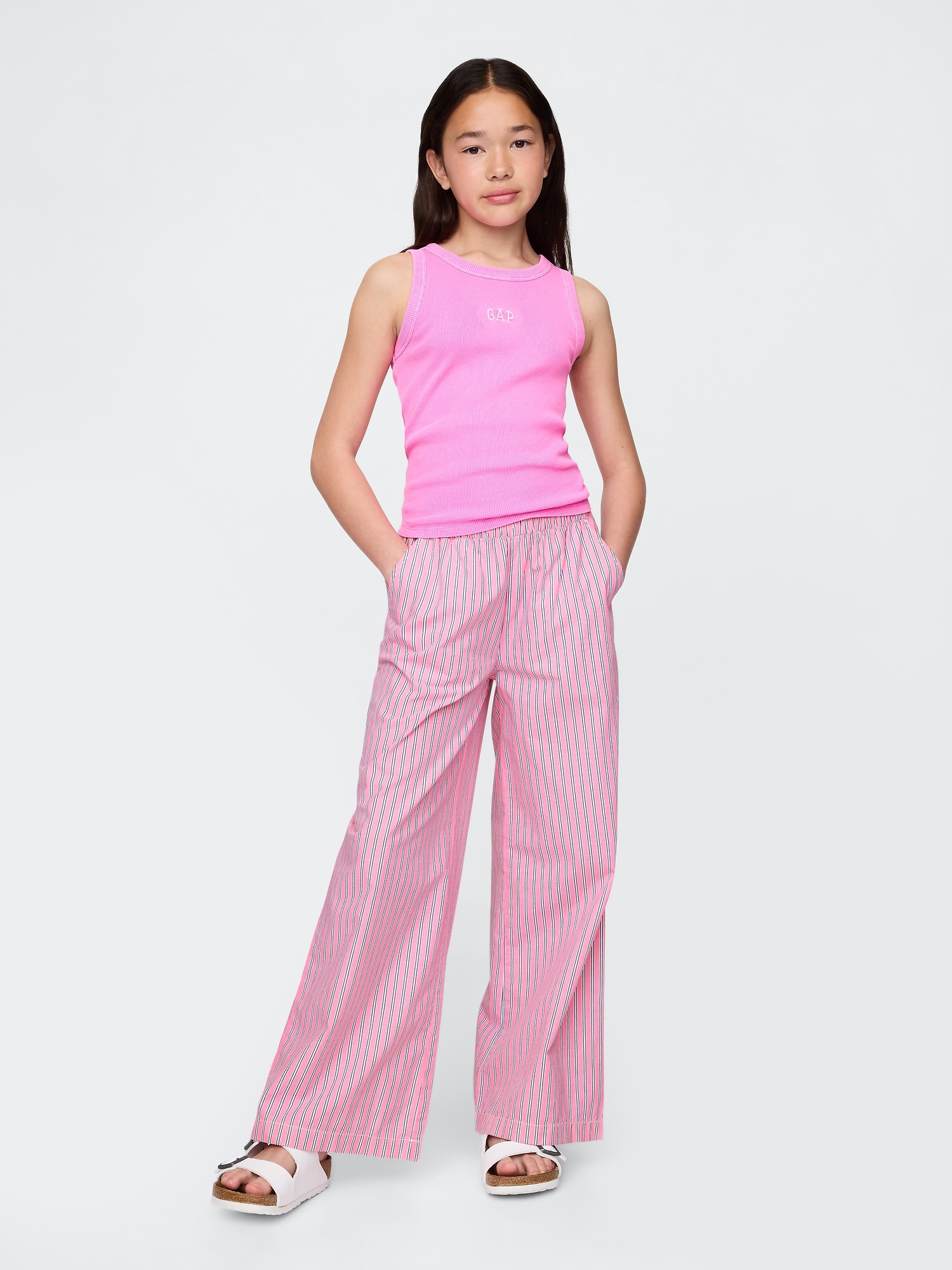 Kids Poplin Baggy Pants