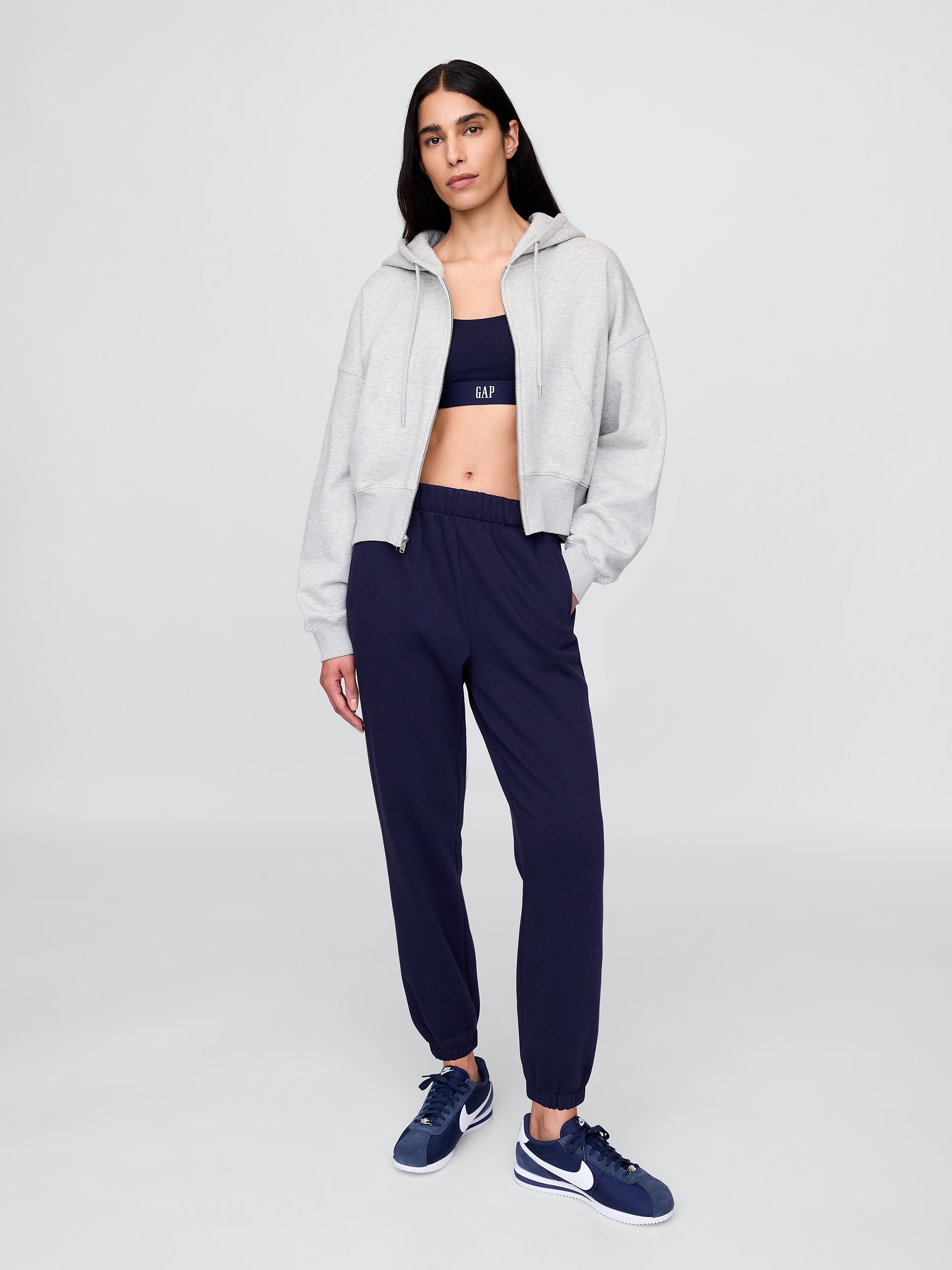 High Rise VintageSoft Boyfriend Joggers - Blue