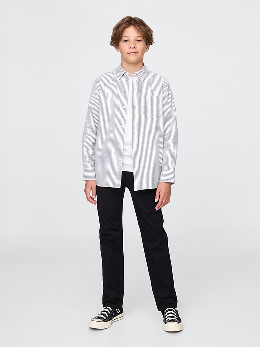 Image number 1 showing, Kids Uniform Straight-Fit Stretch Khakis