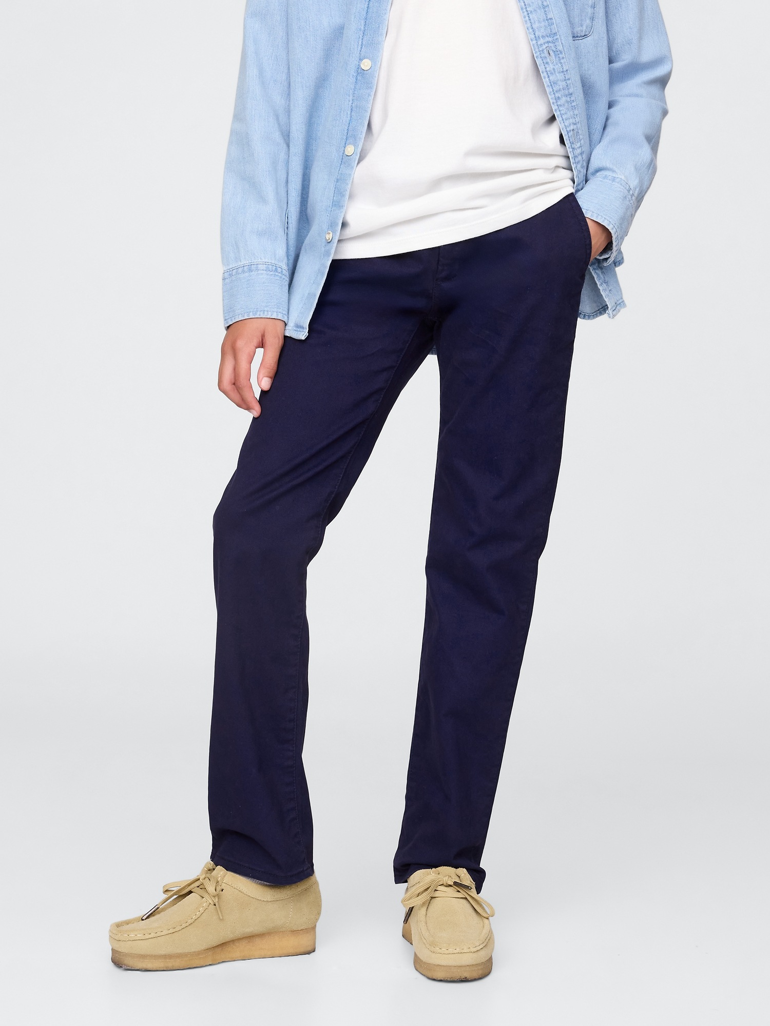 Детские брюки Gap Kids Uniform Straight-Fit Stretch Khakis — фото 2