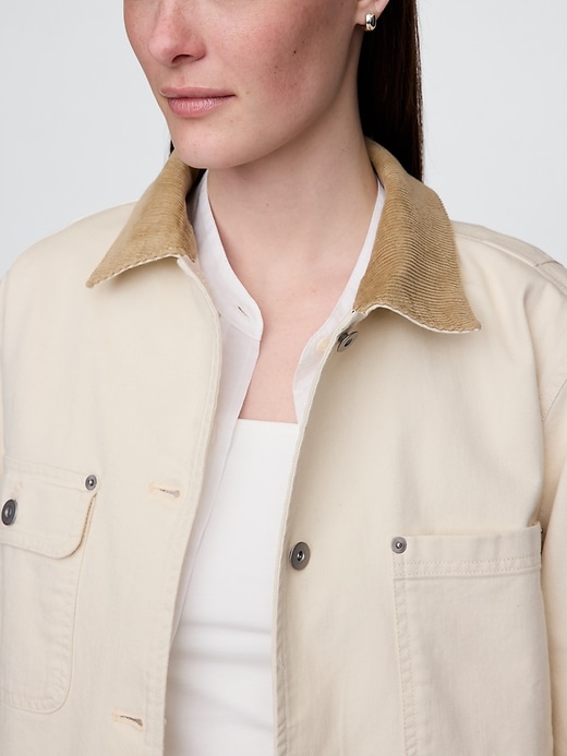 Image number 4 showing, Corduroy-Collar Barn Jacket