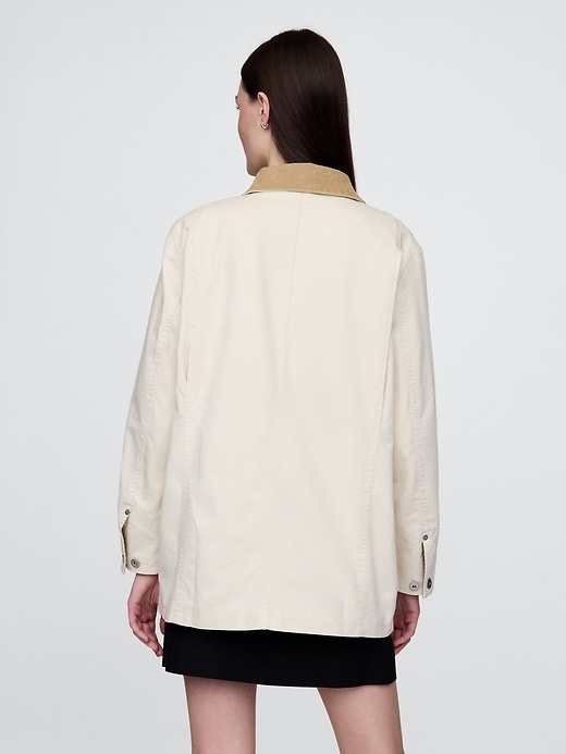 Image number 3 showing, Corduroy-Collar Barn Jacket