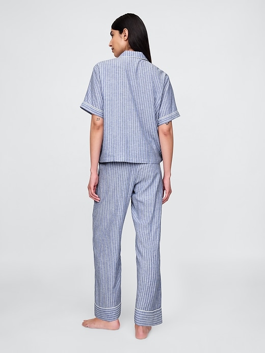 Image number 2 showing, Linen-Blend PJ Pants