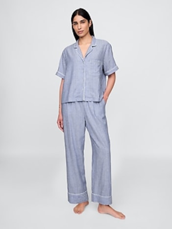 Linen-Blend PJ Pants