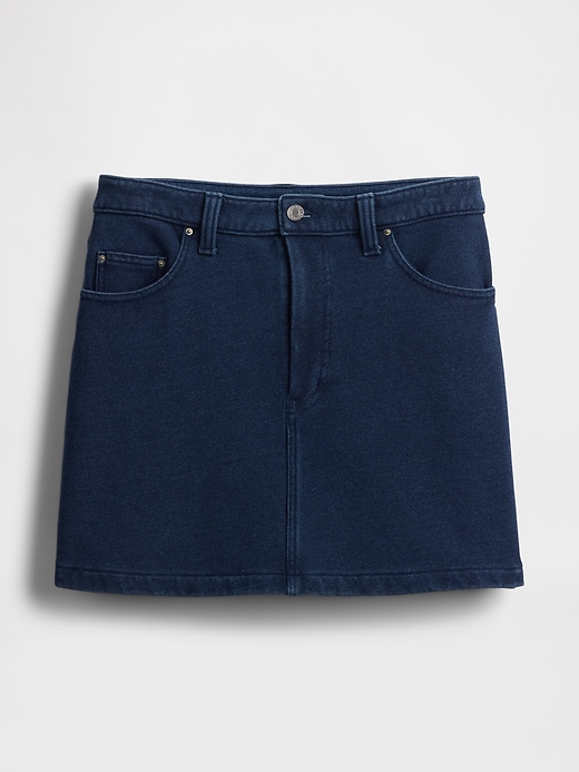 Image number 5 showing, French Terry Denim Skirt