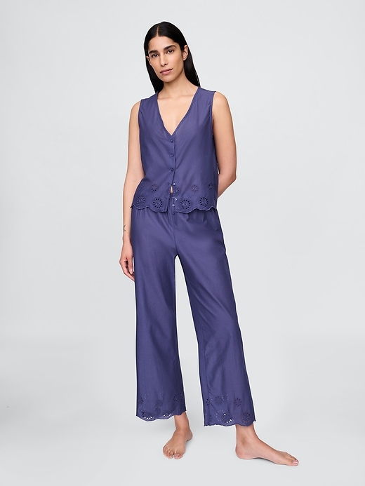 Image number 1 showing, Eyelet Hem PJ Pants