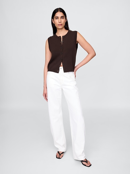 Image number 2 showing, Cropped Cardigan Sweater Vest
