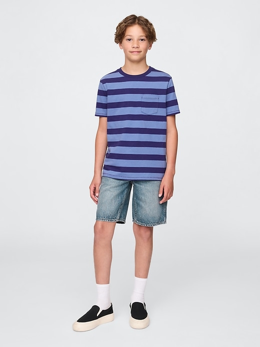 Image number 1 showing, Kids UltraSoft '90s Loose Denim Carpenter Shorts