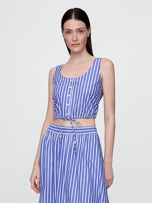 Image number 1 showing, Cinched-Hem Cropped Top