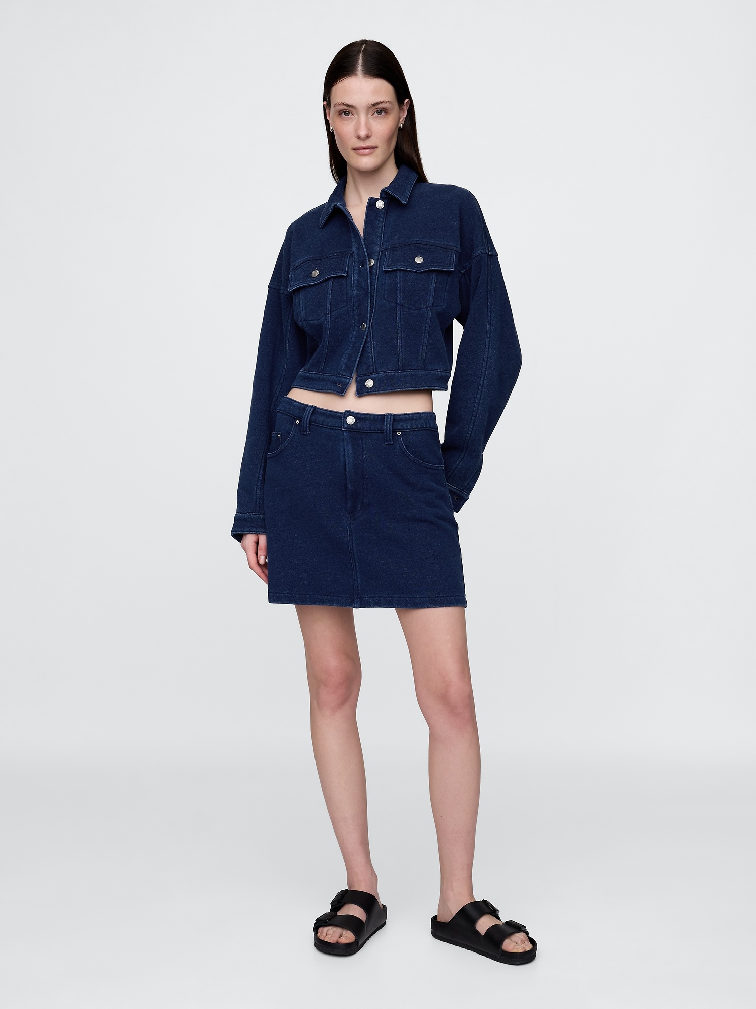 Женские юбки Gap French Terry Denim Skirt