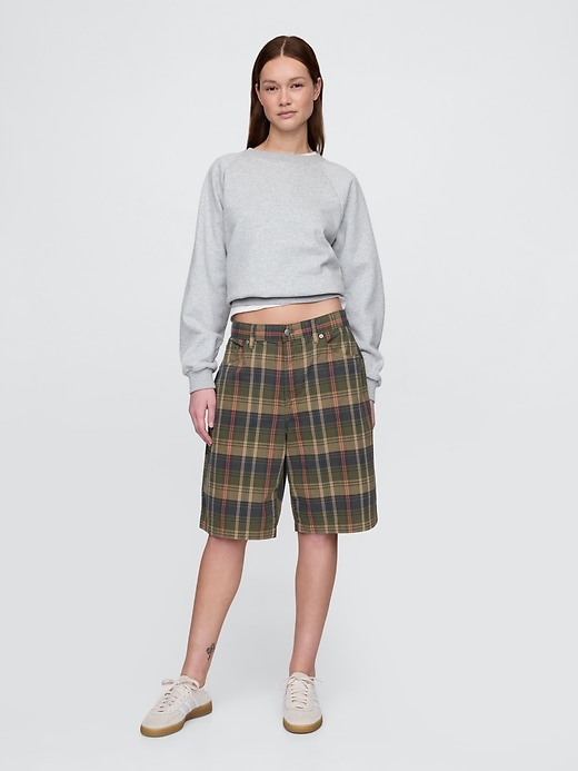 Image number 5 showing, Relaxed Plaid Canvas Shorts