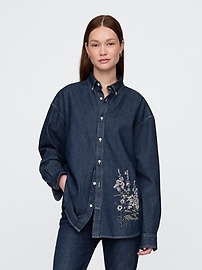 Denim Stripe Big Shirt