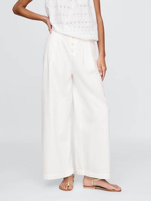 Image number 2 showing, Gap × DÔEN High Rise Pleated Trousers