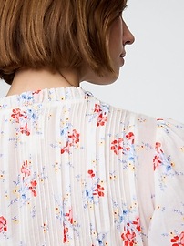 Gap × DÔEN Pintuck Floral Midi Dress