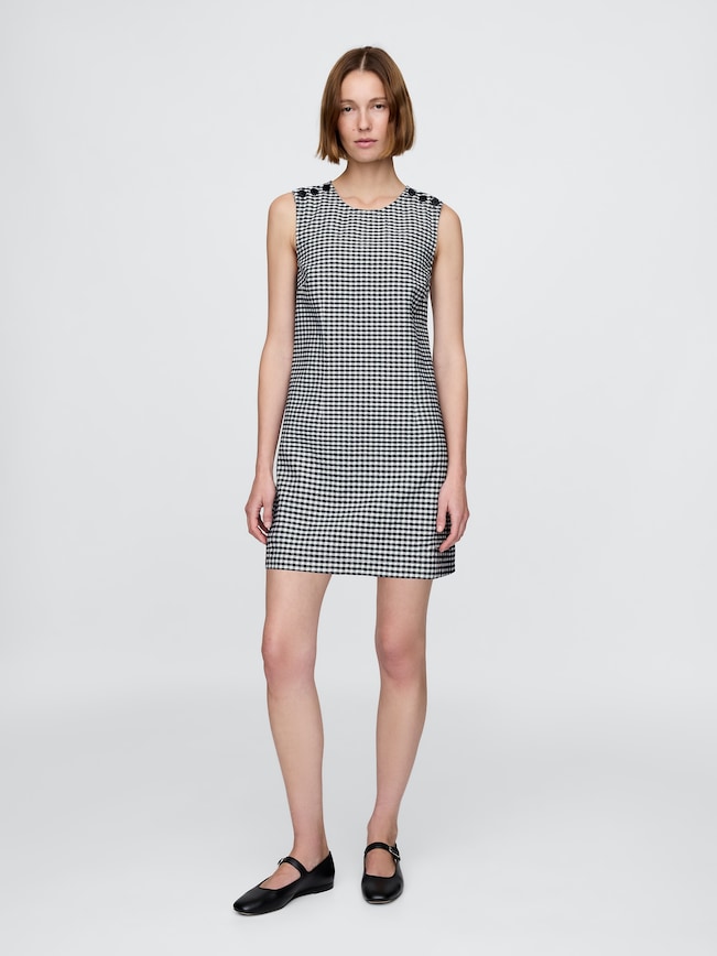 Gap × DÔEN Gingham Denim Mini Dress