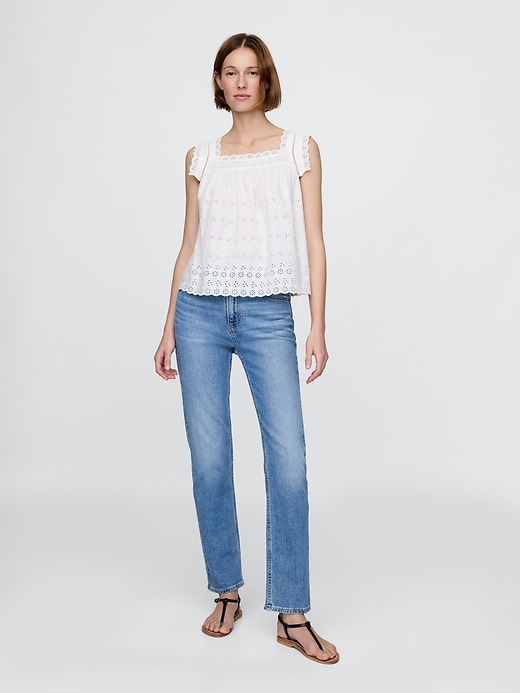 Image number 2 showing, Gap × DÔEN Eyelet Top