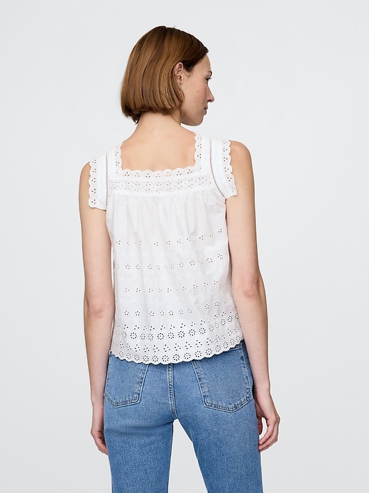 Image number 3 showing, Gap × DÔEN Eyelet Top