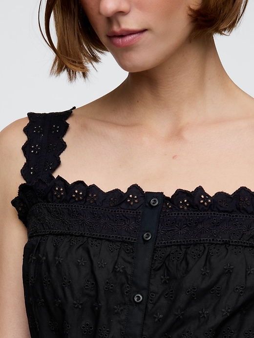 Image number 4 showing, Gap × DÔEN Eyelet Midi Dress