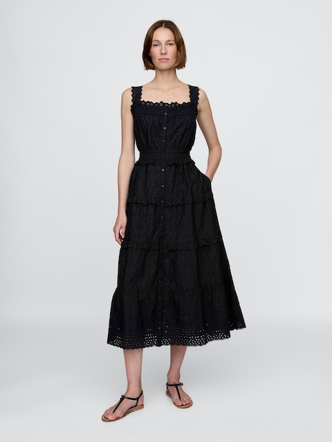 Gap × DÔEN Eyelet Midi Dress
