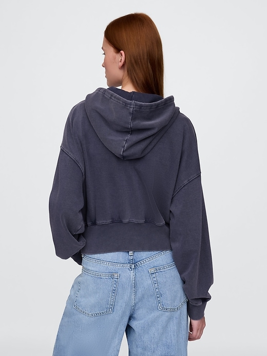 Image number 2 showing, Heavyweight French Terry Oversized Zip Wedge Hoodie