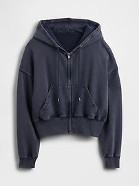 Heavyweight French Terry Oversized Zip Wedge Hoodie