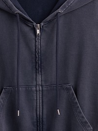 Heavyweight French Terry Oversized Zip Wedge Hoodie