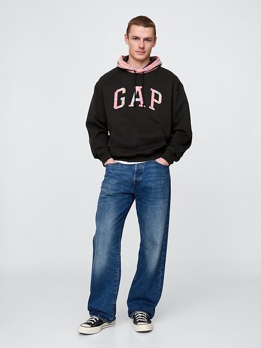Image number 2 showing, VintageSoft Plaid Arch Logo Hoodie