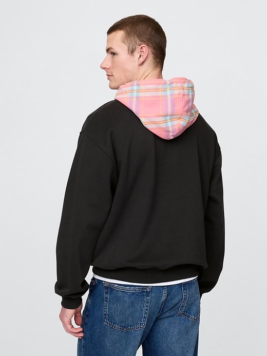 Image number 3 showing, VintageSoft Plaid Arch Logo Hoodie