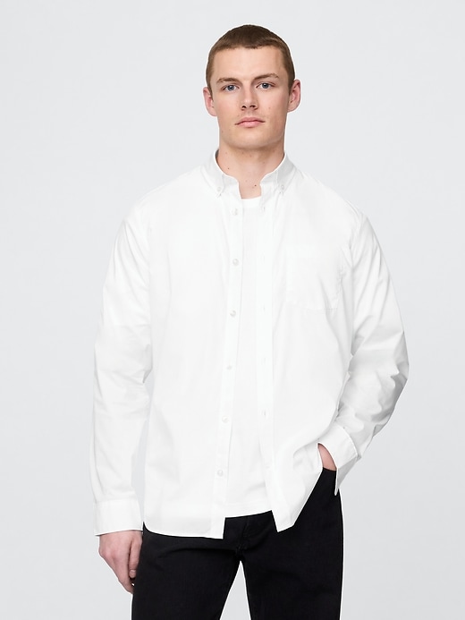 Image number 1 showing, All-Day Poplin Shirt in Classic Fit