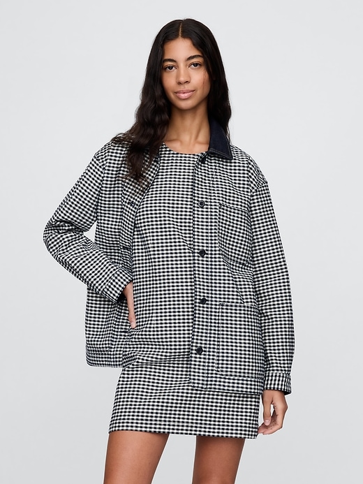 Image number 1 showing, Gap × DÔEN Gingham Denim Jacket