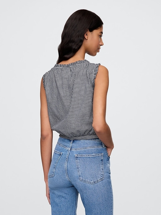 Image number 3 showing, Gap × DÔEN Gingham Cropped Tank Top