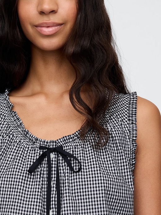 Image number 4 showing, Gap × DÔEN Gingham Cropped Tank Top