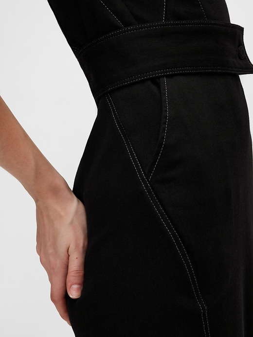 Image number 4 showing, GapStudio Seamed Denim Dress