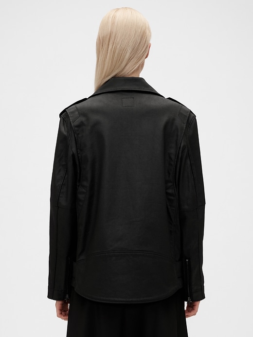 Image number 2 showing, GapStudio Coated Denim Moto Jacket