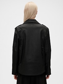 Image number 2 showing, GapStudio Coated Denim Moto Jacket