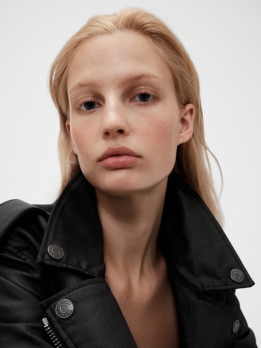 Image number 6 showing, GapStudio Coated Denim Moto Jacket