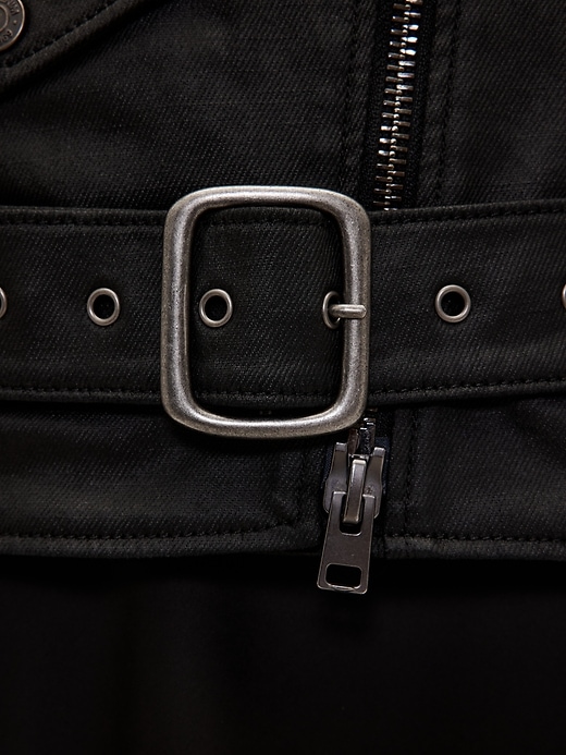 Image number 7 showing, GapStudio Coated Denim Moto Jacket